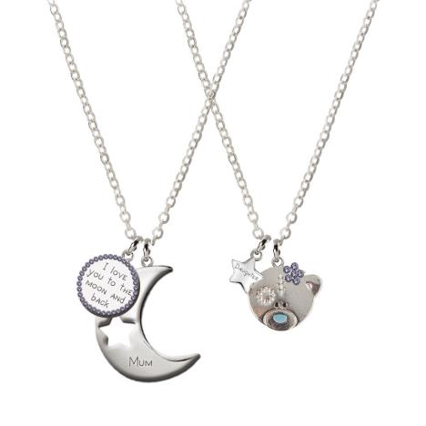 Mum & Daughter 2 Piece Me to You Bear Charm Necklace Set £8.99